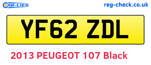 YF62ZDL are the vehicle registration plates.