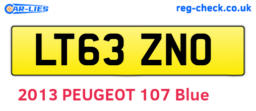 LT63ZNO are the vehicle registration plates.