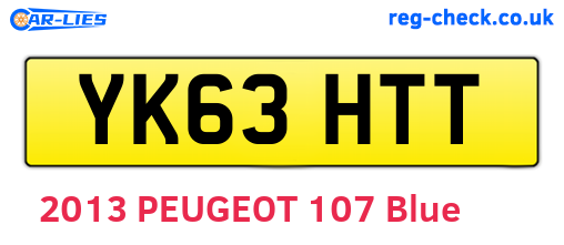 YK63HTT are the vehicle registration plates.
