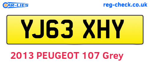 YJ63XHY are the vehicle registration plates.