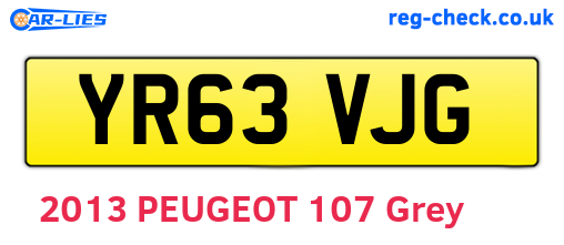 YR63VJG are the vehicle registration plates.