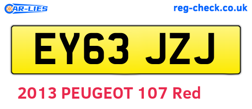 EY63JZJ are the vehicle registration plates.