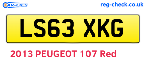 LS63XKG are the vehicle registration plates.