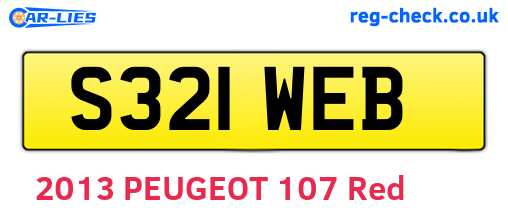 S321WEB are the vehicle registration plates.