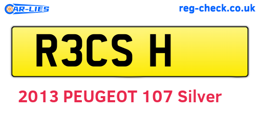 R3CSH are the vehicle registration plates.