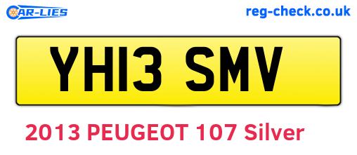 YH13SMV are the vehicle registration plates.