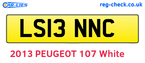 LS13NNC are the vehicle registration plates.