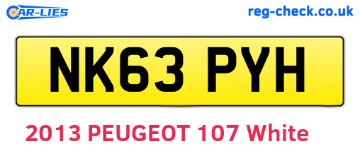 NK63PYH are the vehicle registration plates.