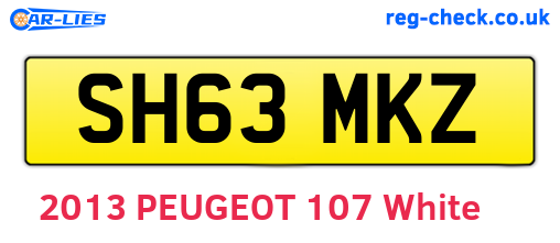 SH63MKZ are the vehicle registration plates.