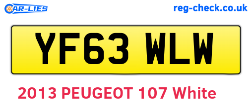 YF63WLW are the vehicle registration plates.