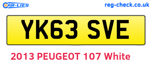 YK63SVE are the vehicle registration plates.