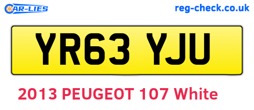 YR63YJU are the vehicle registration plates.