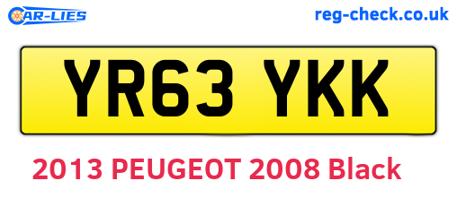 YR63YKK are the vehicle registration plates.