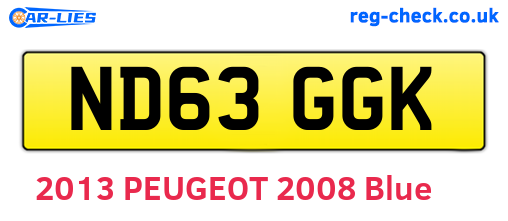 ND63GGK are the vehicle registration plates.