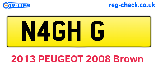N4GHG are the vehicle registration plates.