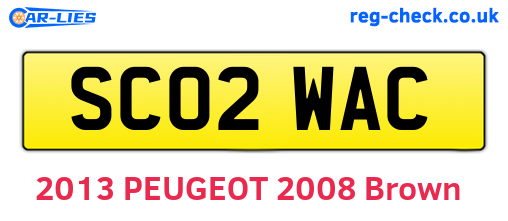 SC02WAC are the vehicle registration plates.