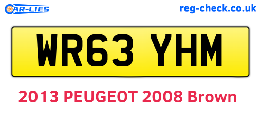 WR63YHM are the vehicle registration plates.