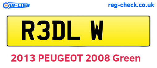 R3DLW are the vehicle registration plates.