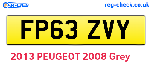 FP63ZVY are the vehicle registration plates.