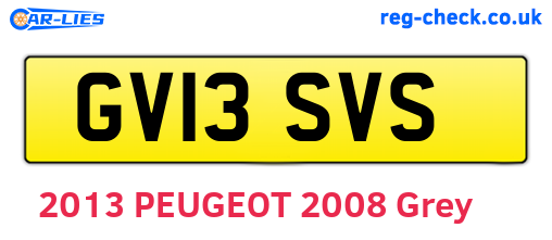 GV13SVS are the vehicle registration plates.