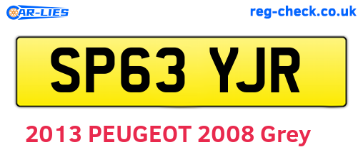 SP63YJR are the vehicle registration plates.