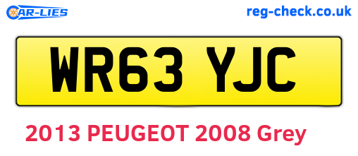 WR63YJC are the vehicle registration plates.
