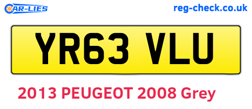 YR63VLU are the vehicle registration plates.