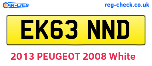 EK63NND are the vehicle registration plates.