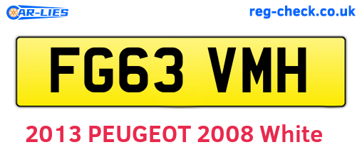 FG63VMH are the vehicle registration plates.