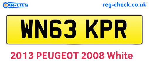 WN63KPR are the vehicle registration plates.