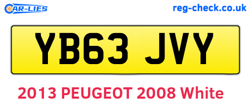 YB63JVY are the vehicle registration plates.