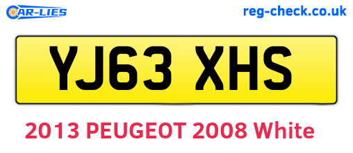 YJ63XHS are the vehicle registration plates.