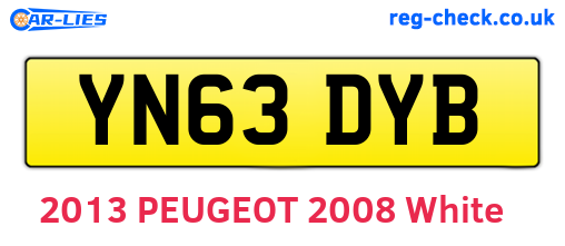 YN63DYB are the vehicle registration plates.