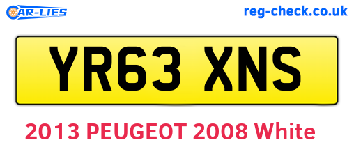 YR63XNS are the vehicle registration plates.
