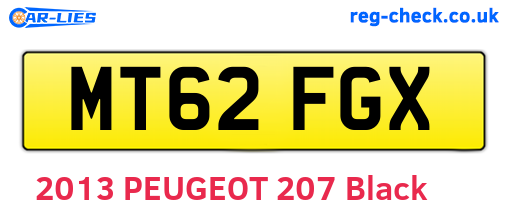 MT62FGX are the vehicle registration plates.