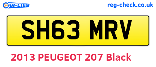 SH63MRV are the vehicle registration plates.
