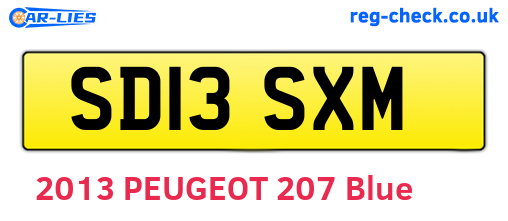 SD13SXM are the vehicle registration plates.