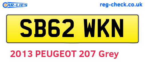 SB62WKN are the vehicle registration plates.