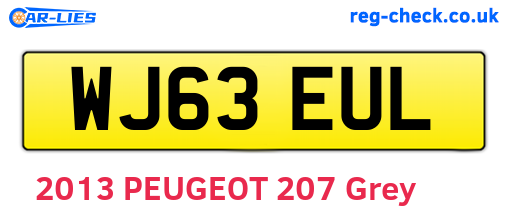 WJ63EUL are the vehicle registration plates.