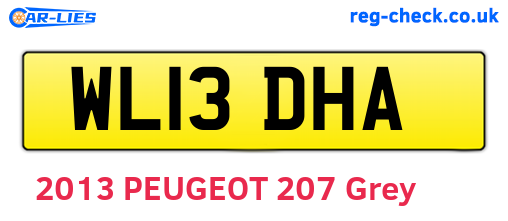WL13DHA are the vehicle registration plates.