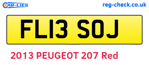 FL13SOJ are the vehicle registration plates.