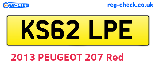 KS62LPE are the vehicle registration plates.
