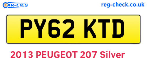 PY62KTD are the vehicle registration plates.