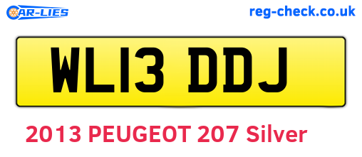 WL13DDJ are the vehicle registration plates.