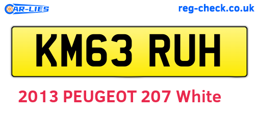KM63RUH are the vehicle registration plates.