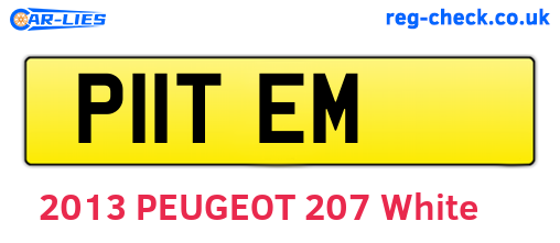 P11TEM are the vehicle registration plates.