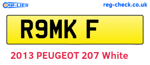 R9MKF are the vehicle registration plates.