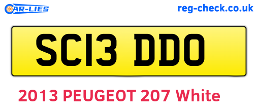 SC13DDO are the vehicle registration plates.
