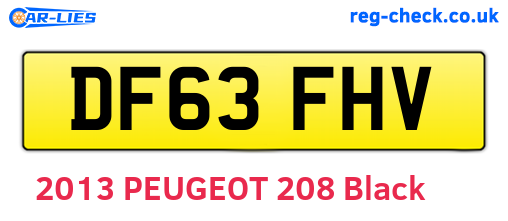 DF63FHV are the vehicle registration plates.