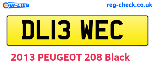 DL13WEC are the vehicle registration plates.